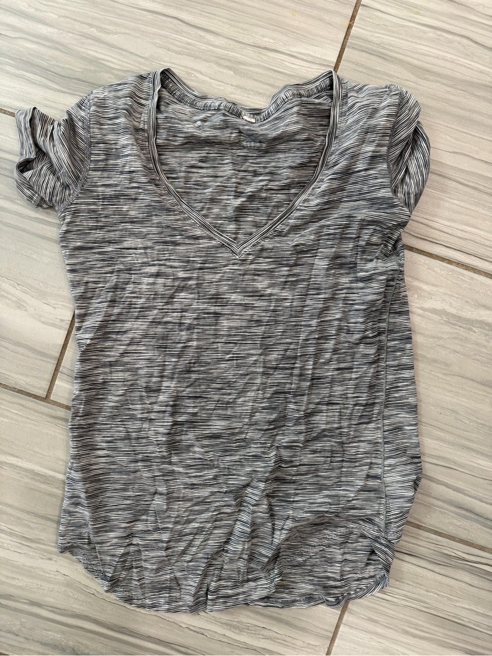 lululemon athletica Grey Space-Dye V-Neck Short Sleeve Tee